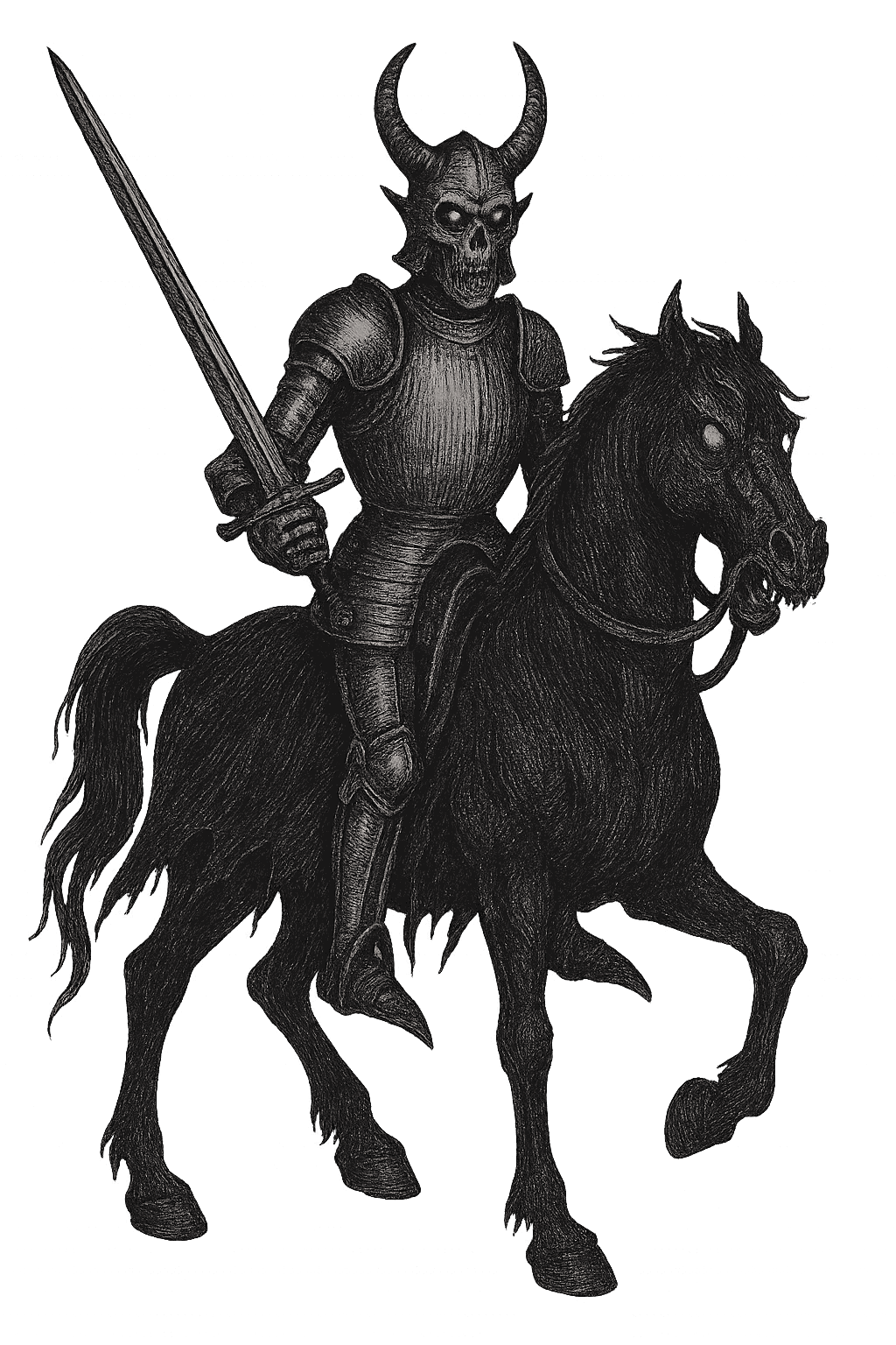 Illustrated infernal portrait of Cimeies
