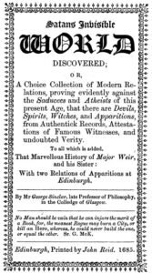 Title page of George Sinclair's Satan's Invisible World Discovered
