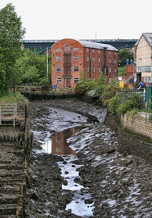 Modern view of Willington Gut in North Tyneside near the setting of the historic mill haunting