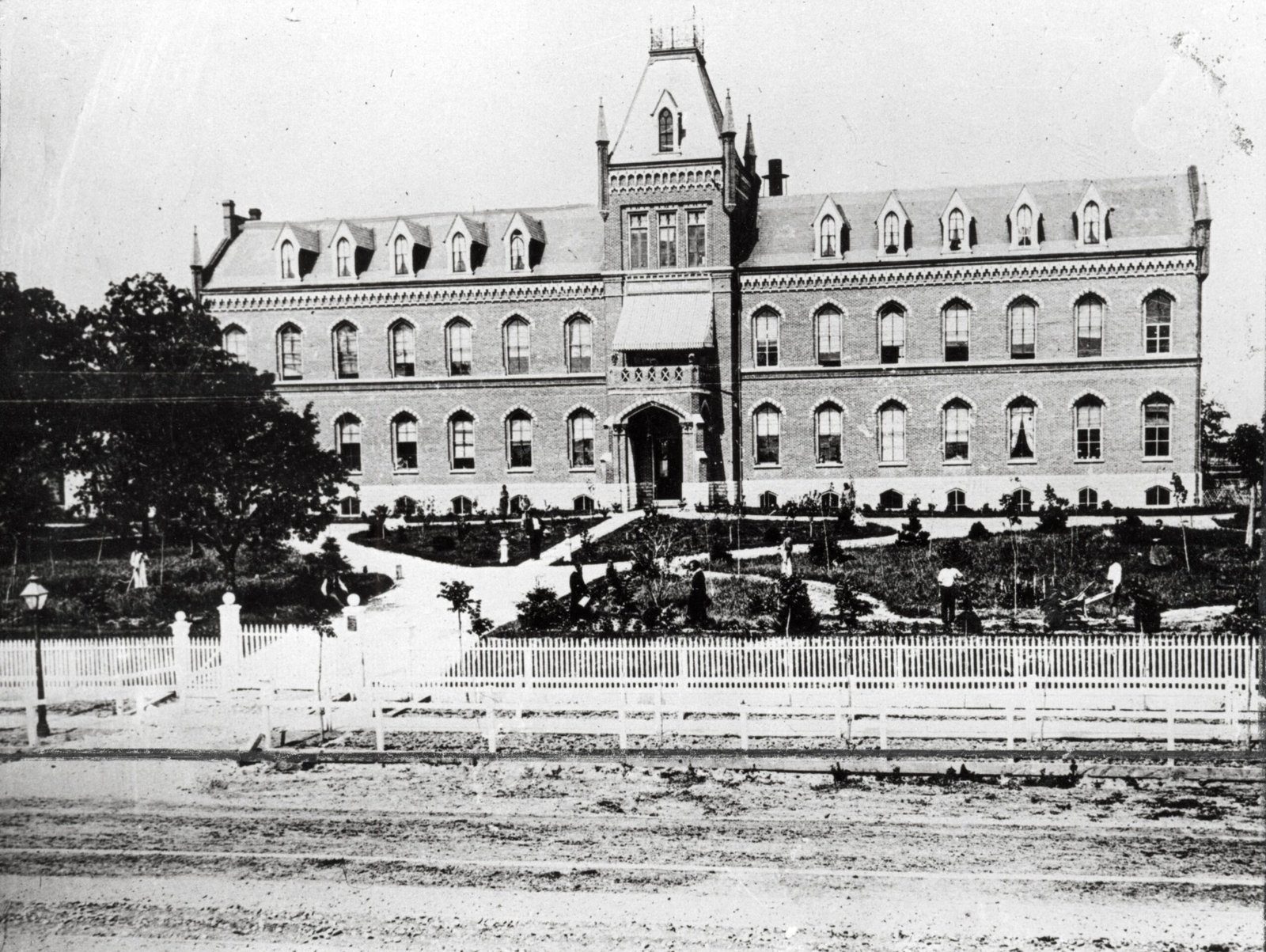 Historic photograph of an Alexian Brothers Hospital building in St. Louis