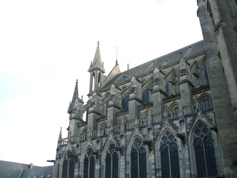 Exterior of Notre-Dame Cathedral in Laon, France