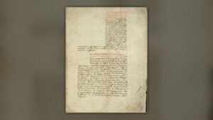Opening folio of Le Livre des Esperitz in Trinity College Cambridge MS O.8.29