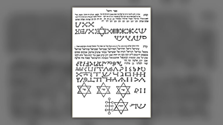 Sigils printed in the 1701 Amsterdam edition of Sefer Raziel