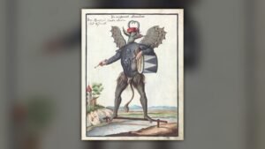 Asmodai watercolor in Wellcome MS 1766 Noli Me Tangere