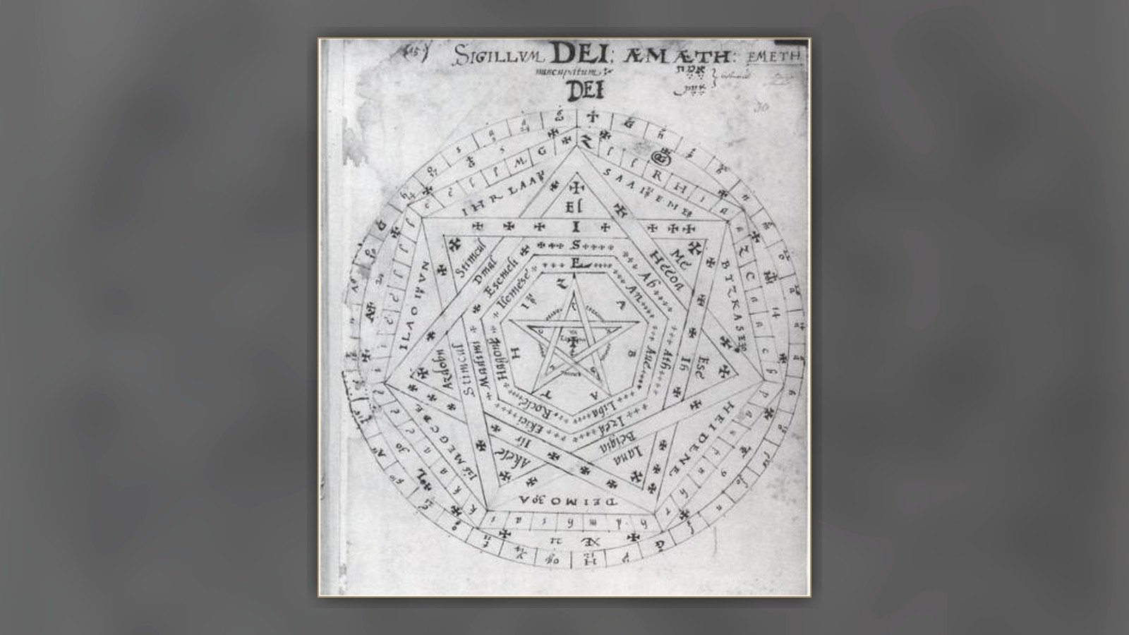 John Dee’s Sigillum Dei Aemeth from British Library Sloane MS 3188