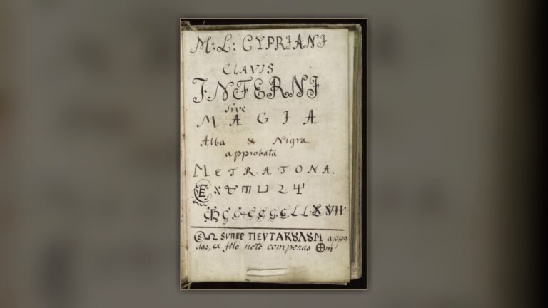 Title page of an eighteenth-century Cyprianus magical book