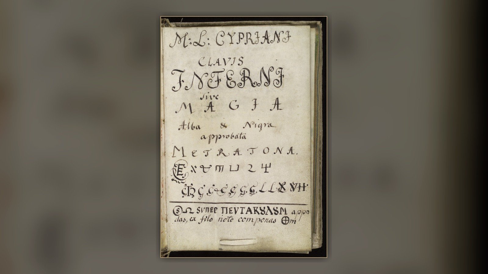 Title page of an eighteenth-century Cyprianus magical book
