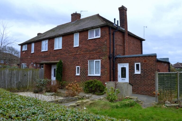 The red-brick house at 30 East Drive on the Chequerfield Estate in Pontefract