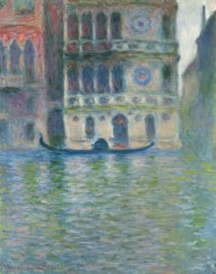 Claude Monet’s 1908 painting of Palazzo Dario rising from the Grand Canal in Venice