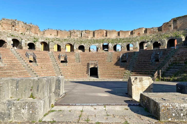 Interior of the ancient Roman Theatre of Benevento associated with the Zoccolara night legend