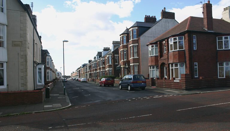 Residential street in South Shields illustrating the concealed suburban setting of the poltergeist case