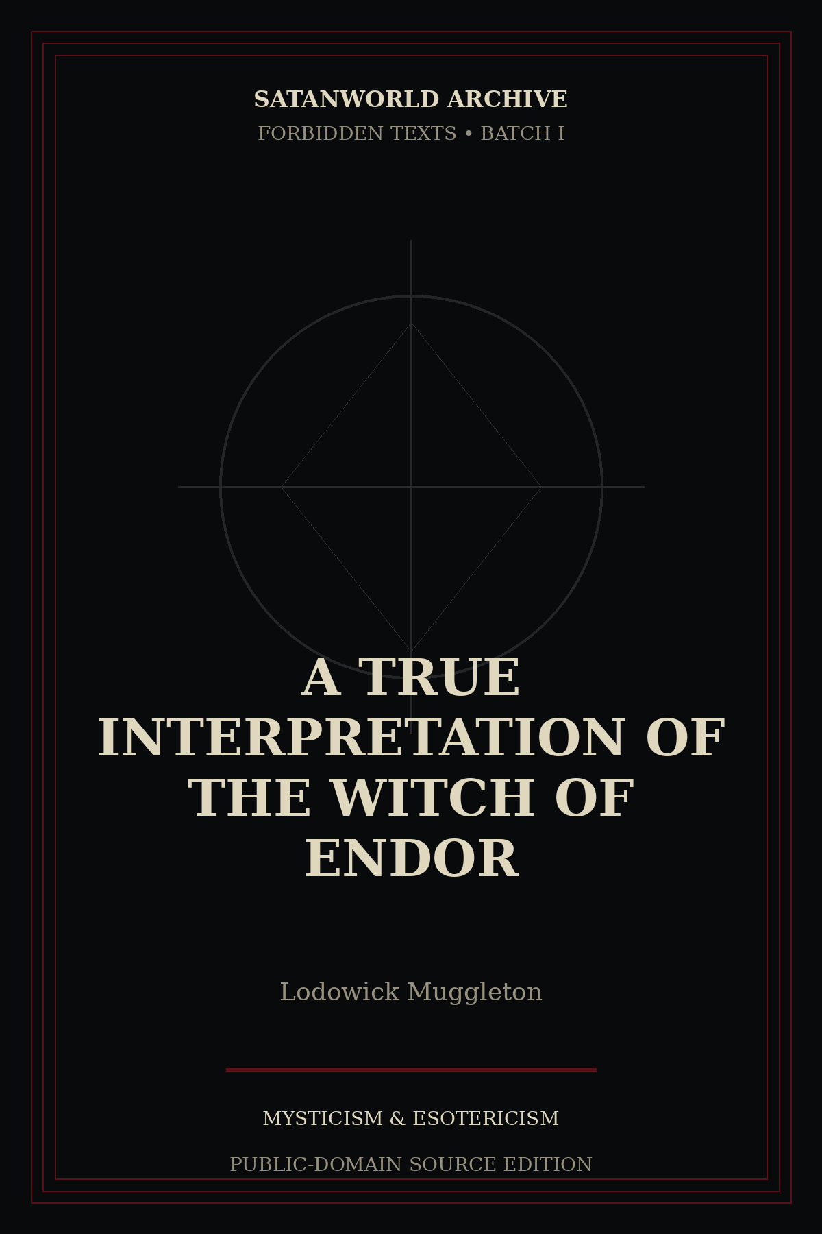 Cover of A True Interpretation of the Witch of Endor by Lodowick Muggleton
