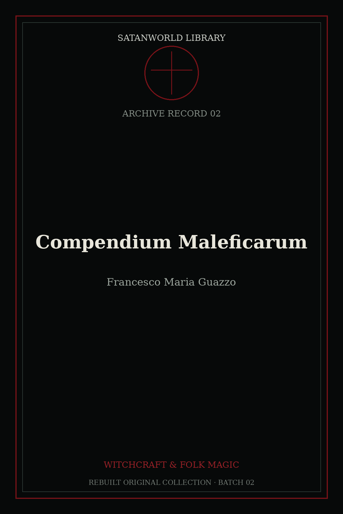 Cover of Compendium Maleficarum by Francesco Maria Guazzo