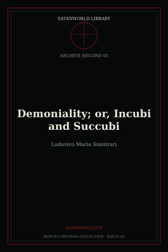 Demoniality; or, Incubi and Succubi book cover