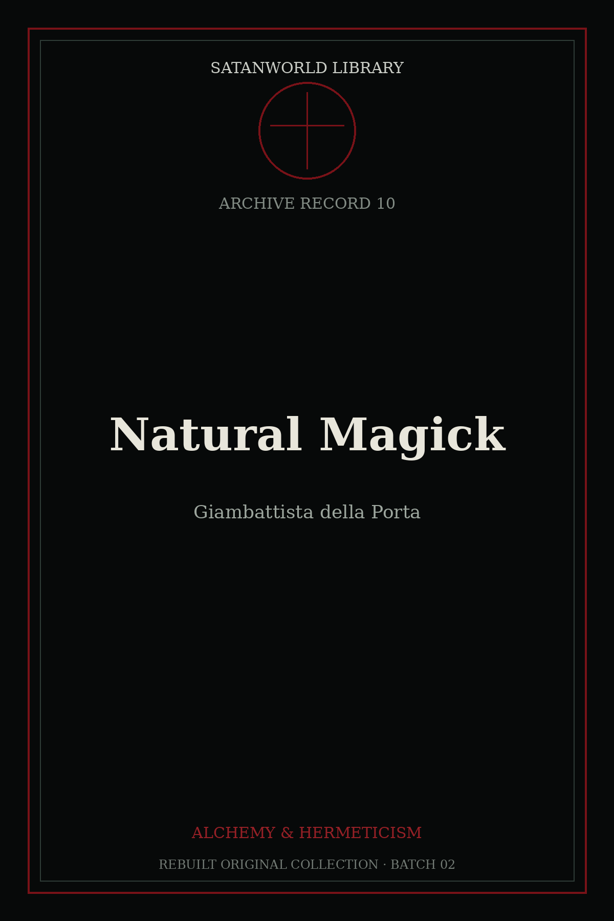Cover of Natural Magick by Giambattista della Porta