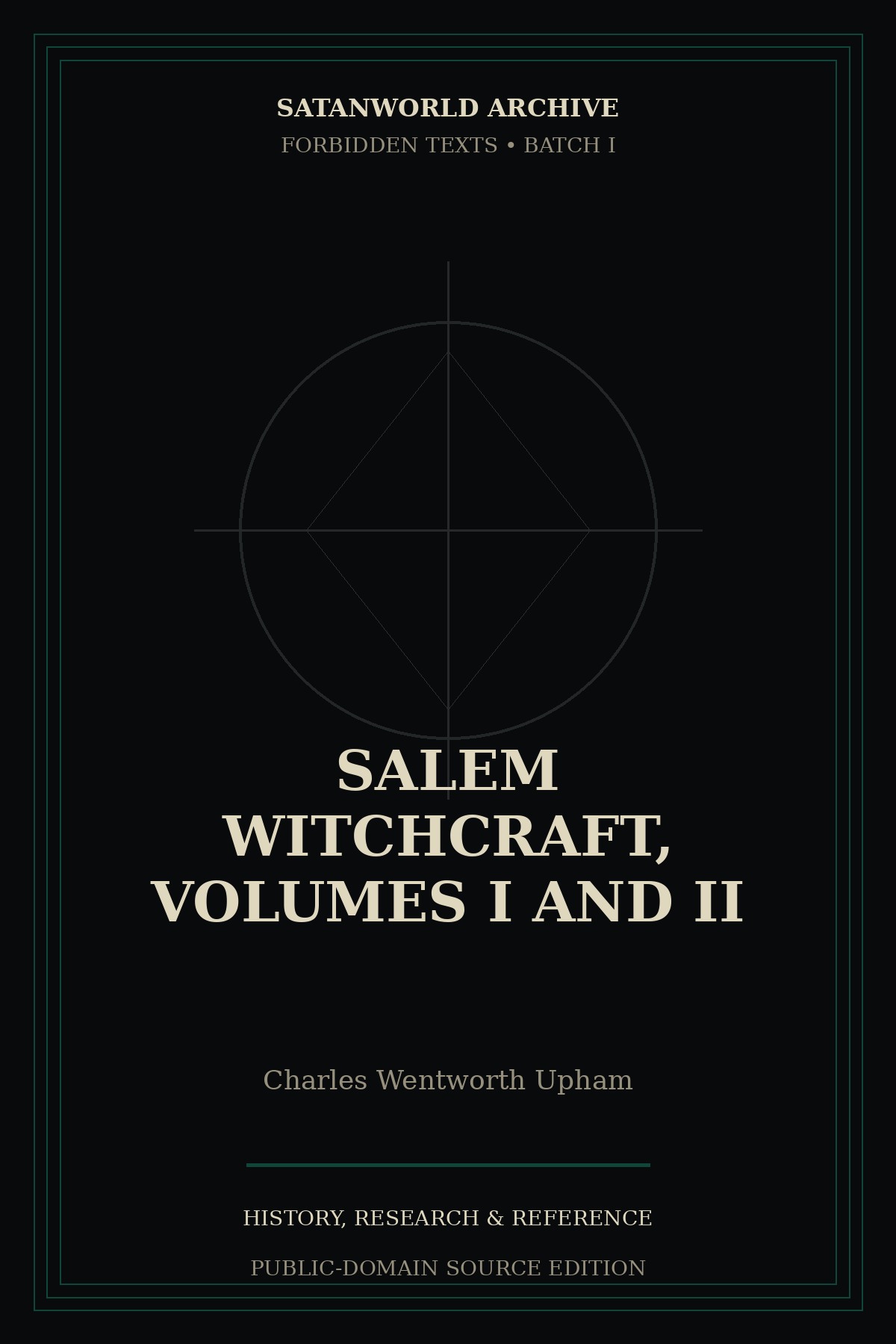 Cover of Salem Witchcraft, Volumes I and II by Charles Wentworth Upham