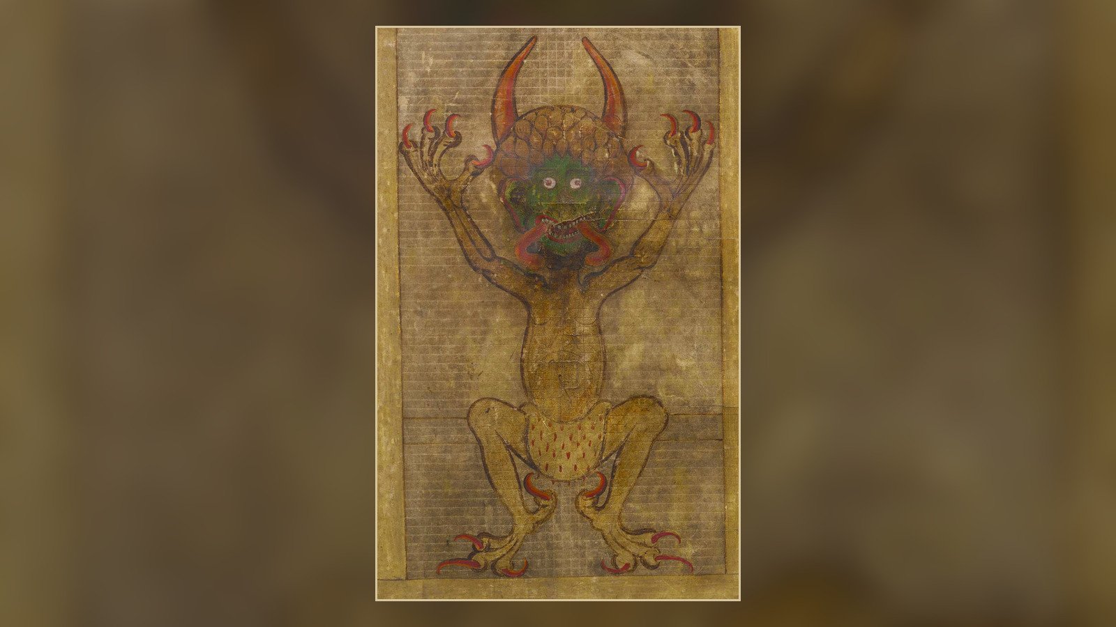 The Devil portrait on folio 290 recto of the Codex Gigas