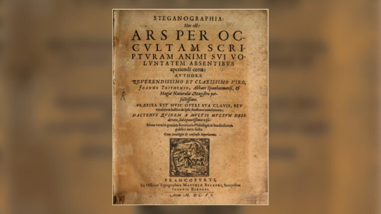 Historical title page of Johannes Trithemius’s Steganographia