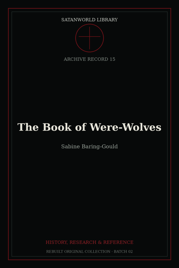 The Book of Were-Wolves book cover
