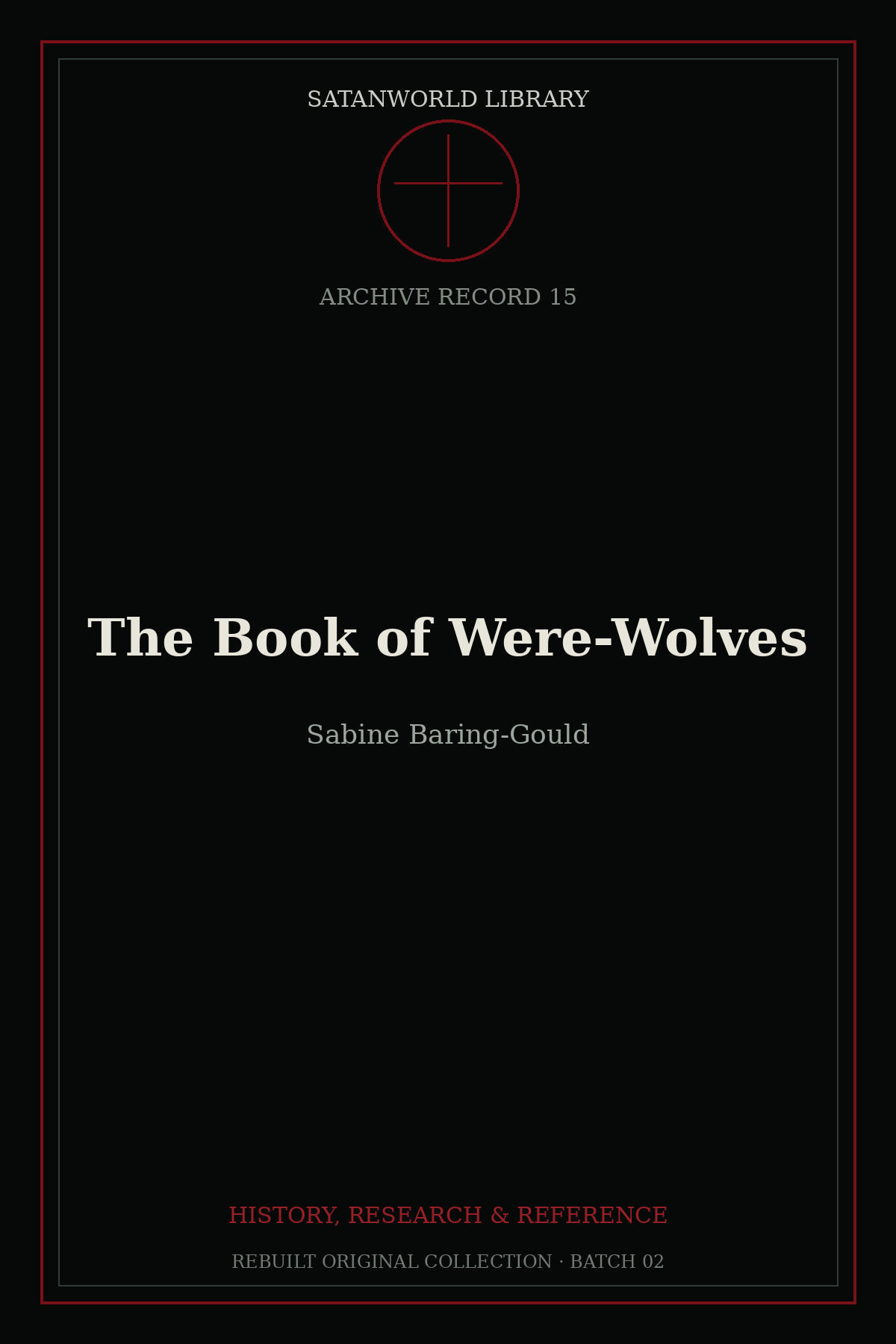 Cover of The Book of Were-Wolves by Sabine Baring-Gould