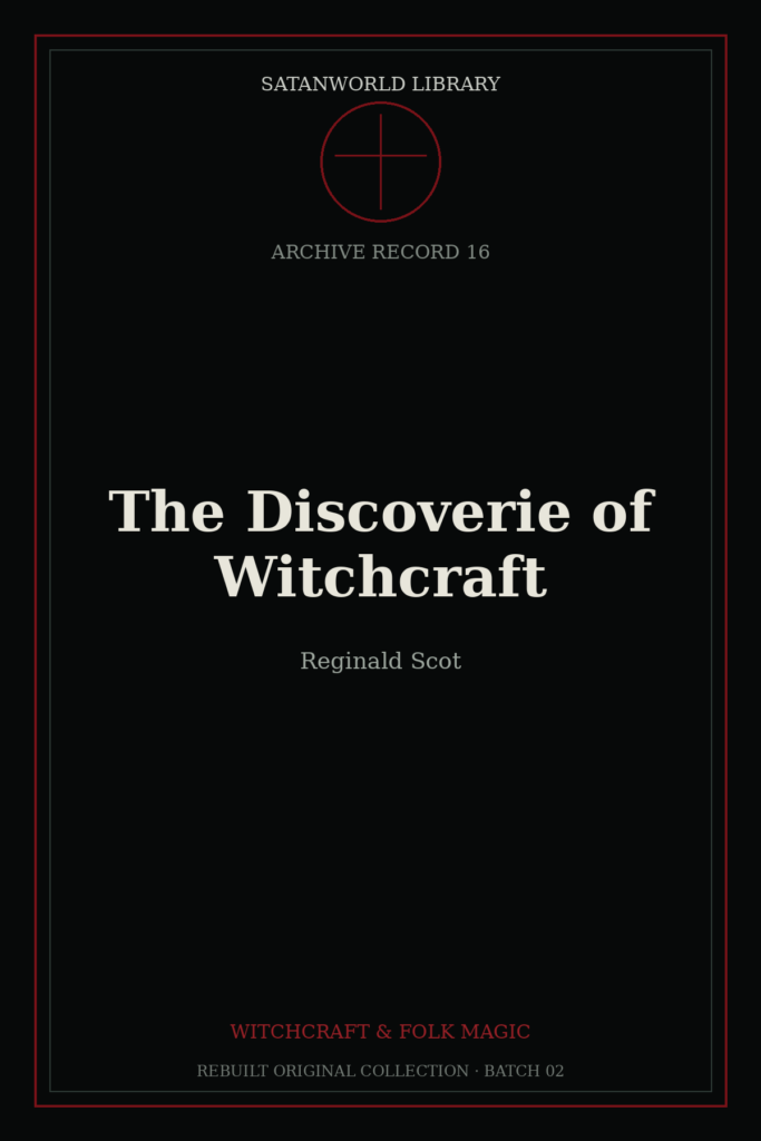 The Discoverie of Witchcraft book cover
