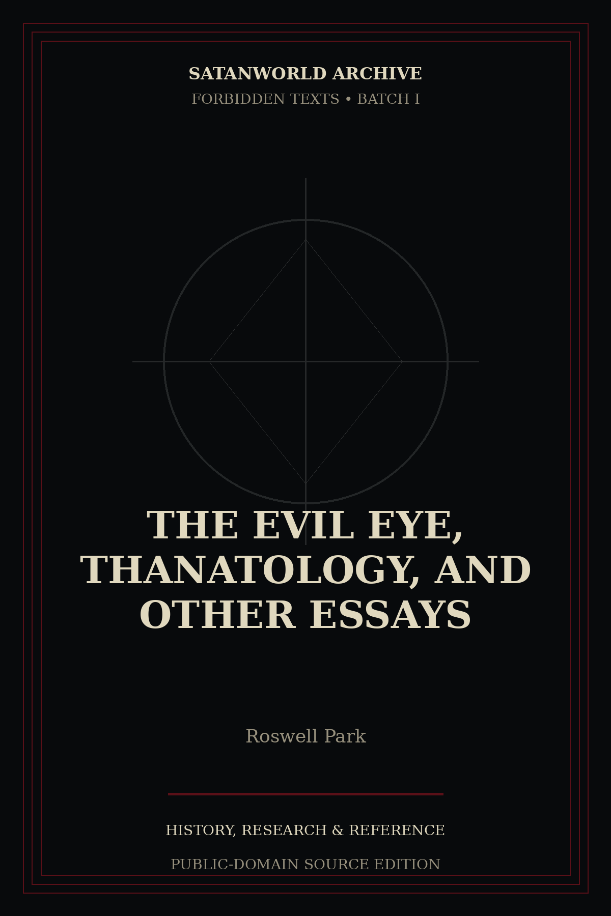 Cover of The Evil Eye, Thanatology, and Other Essays by Roswell Park