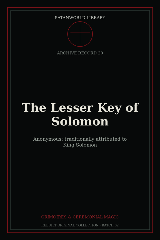 The Lesser Key of Solomon book cover
