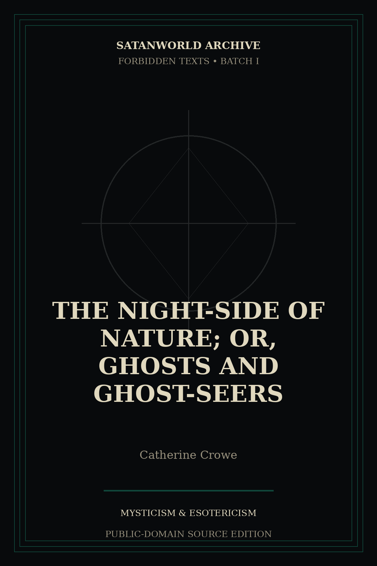 Cover of The Night-Side of Nature; Or, Ghosts and Ghost-Seers by Catherine Crowe