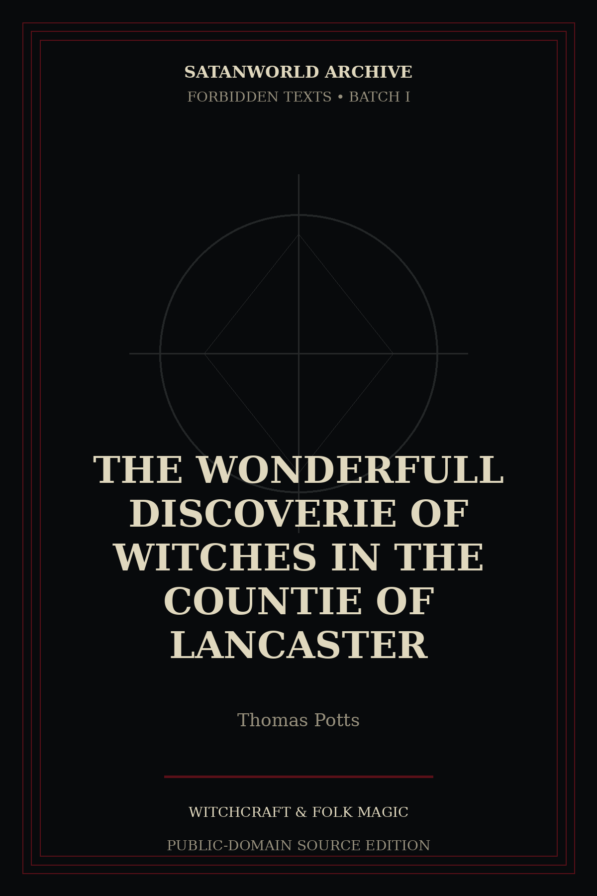 Cover of The Wonderfull Discoverie of Witches in the Countie of Lancaster by Thomas Potts