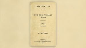 First-edition title page containing Lord Byron’s Cain, published in 1821