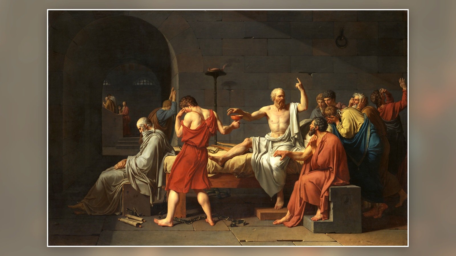 Jacques-Louis David’s 1787 painting The Death of Socrates