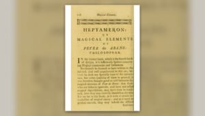 Heptameron or Magical Elements of Peter de Abano title page