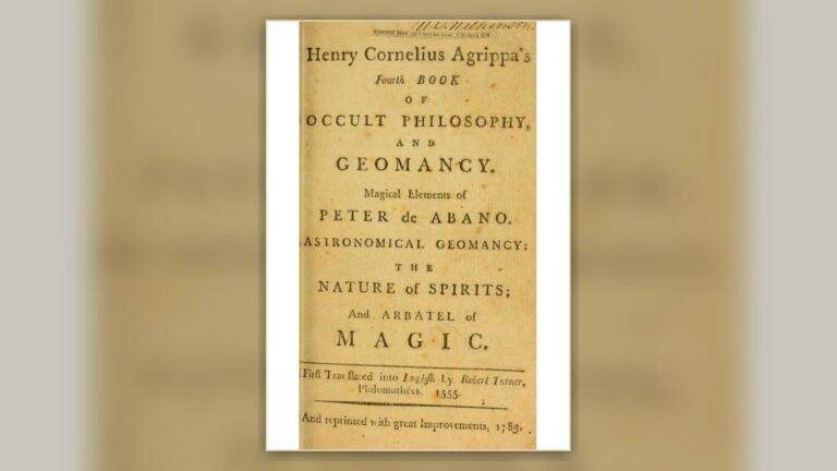 Title page of Agrippa Fourth Book of Occult Philosophy and related works