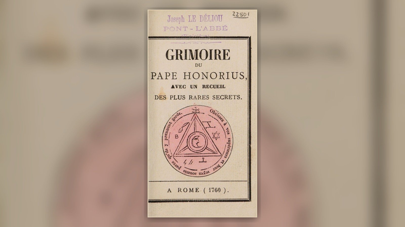 Title page of the Grimoire of Pope Honorius