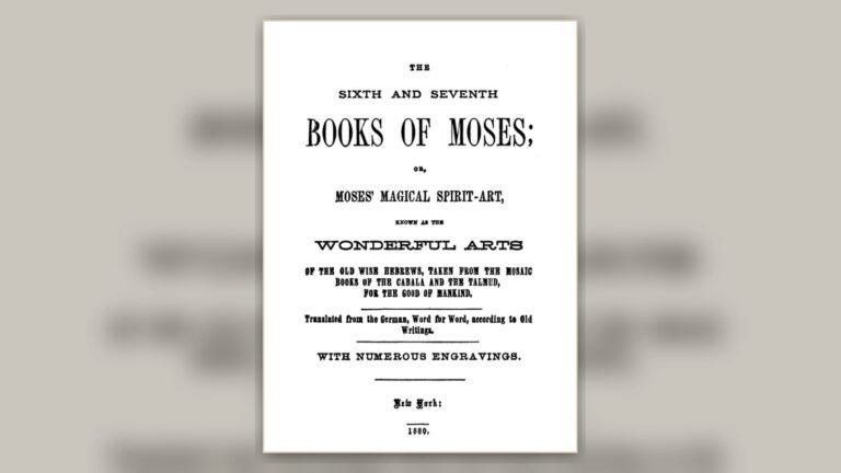 Title page of The Sixth and Seventh Books of Moses