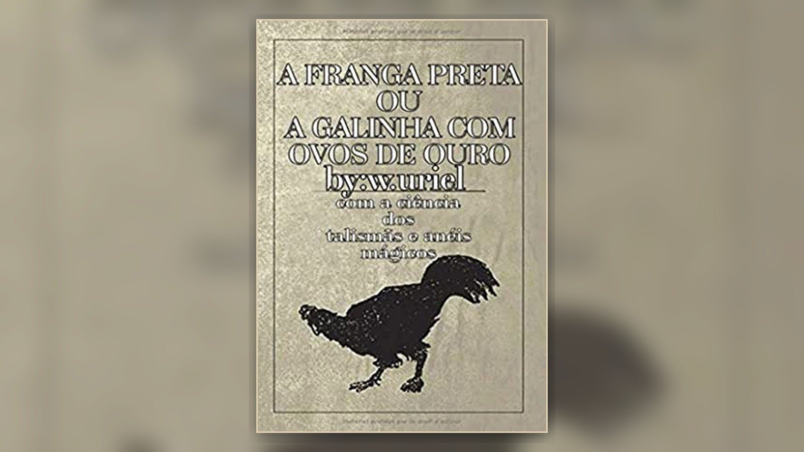 Historical title design for La Poule Noire or the Black Pullet