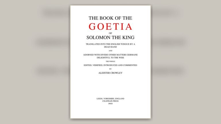 Title page of The Book of the Goetia of Solomon the King