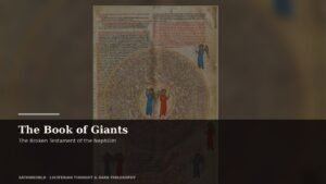 Archival manuscript imagery for The Book of Giants, the broken testament of the nephilim