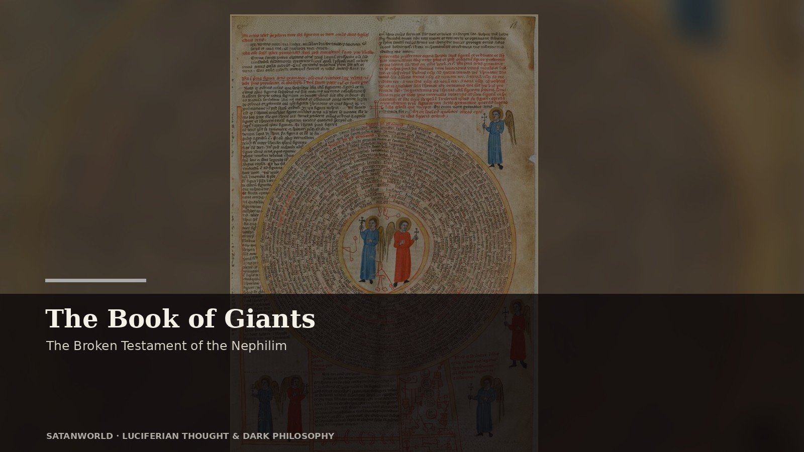 Archival manuscript imagery for The Book of Giants, the broken testament of the nephilim