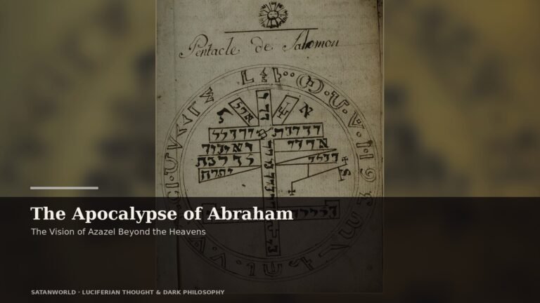 Archival manuscript imagery for The Apocalypse of Abraham, the vision of azazel beyond the heavens