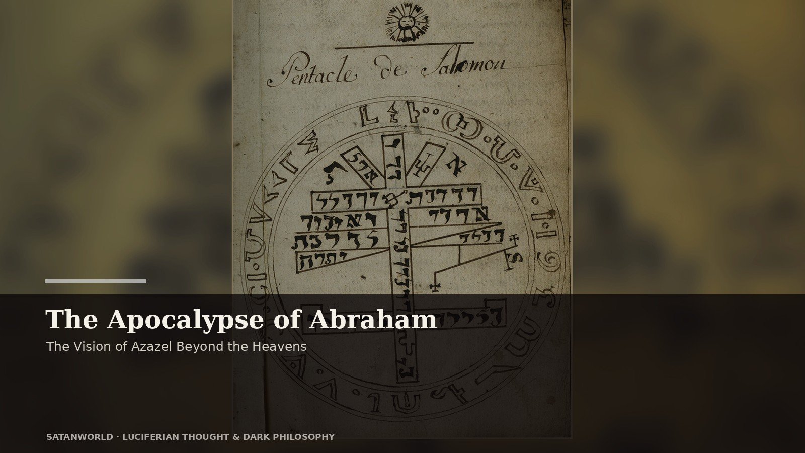 Archival manuscript imagery for The Apocalypse of Abraham, the vision of azazel beyond the heavens