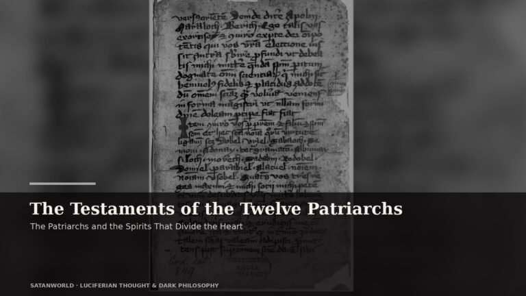 Archival manuscript imagery for The Testaments of the Twelve Patriarchs, the patriarchs and the spirits that divide the heart