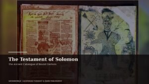 Archival manuscript imagery for The Testament of Solomon, the ancient catalogue of bound demons