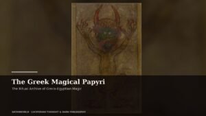 Archival manuscript imagery for The Greek Magical Papyri, the ritual archive of greco-egyptian magic