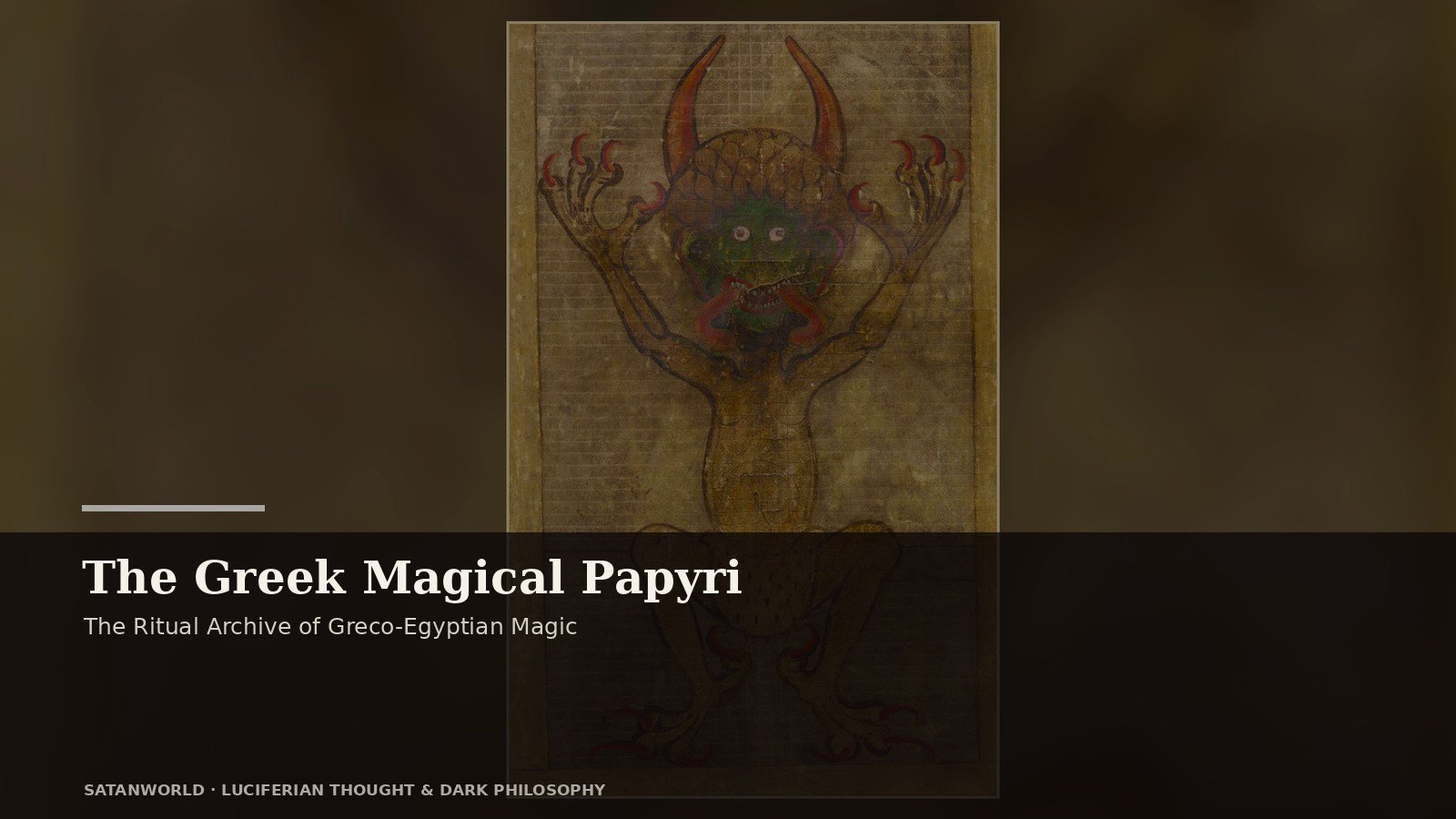 Archival manuscript imagery for The Greek Magical Papyri, the ritual archive of greco-egyptian magic