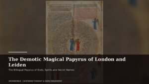 Archival manuscript imagery for The Demotic Magical Papyrus of London and Leiden, the bilingual papyrus of gods, spirits and secret names