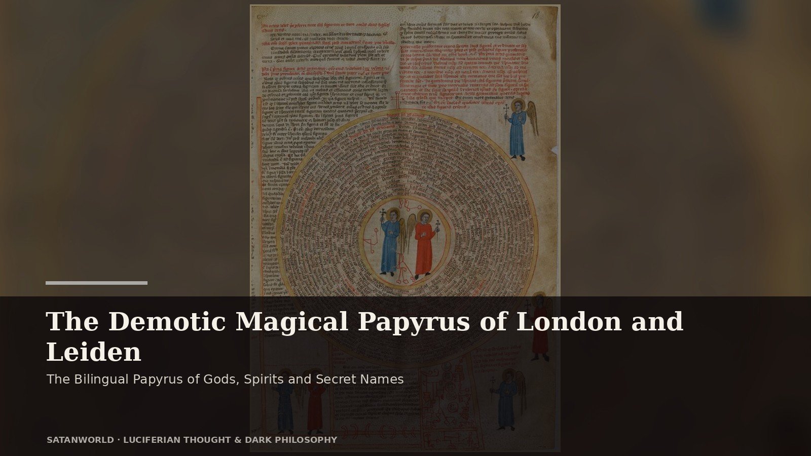 Archival manuscript imagery for The Demotic Magical Papyrus of London and Leiden, the bilingual papyrus of gods, spirits and secret names