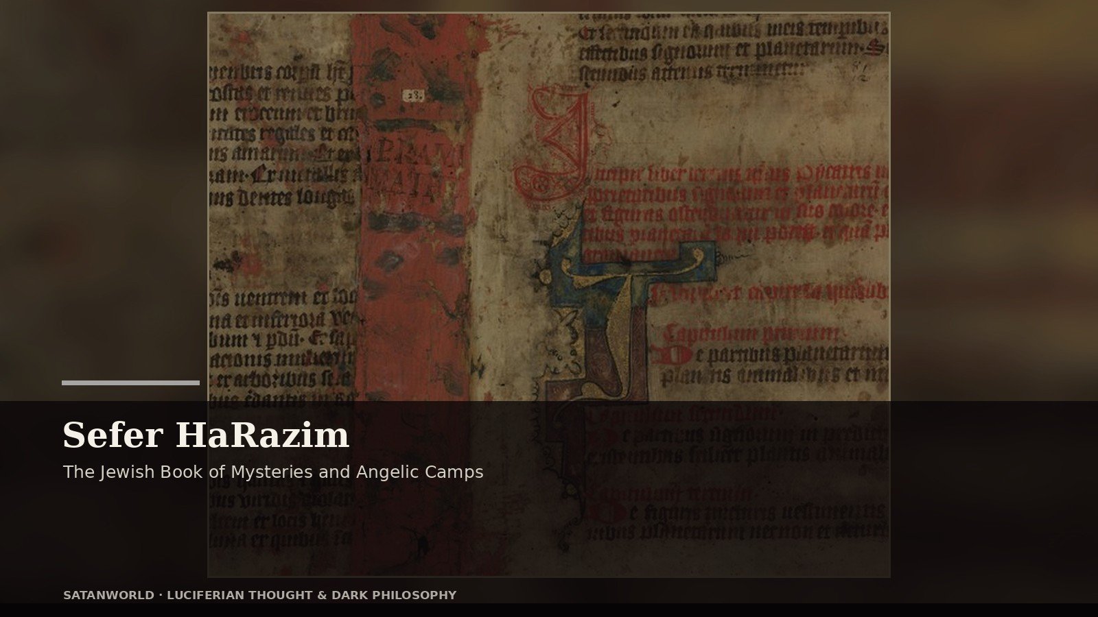 Archival manuscript imagery for Sefer HaRazim, the jewish book of mysteries and angelic camps