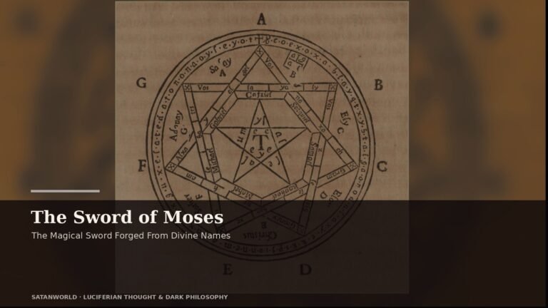 Archival manuscript imagery for The Sword of Moses, the magical sword forged from divine names