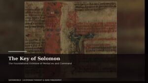 Archival manuscript imagery for The Key of Solomon, the foundational grimoire of pentacles and command